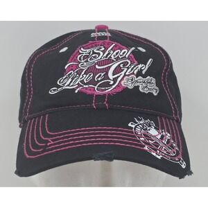 Springfield Armory Strapback Hat Women Black Pink "Shoot Like a Girl" Cap